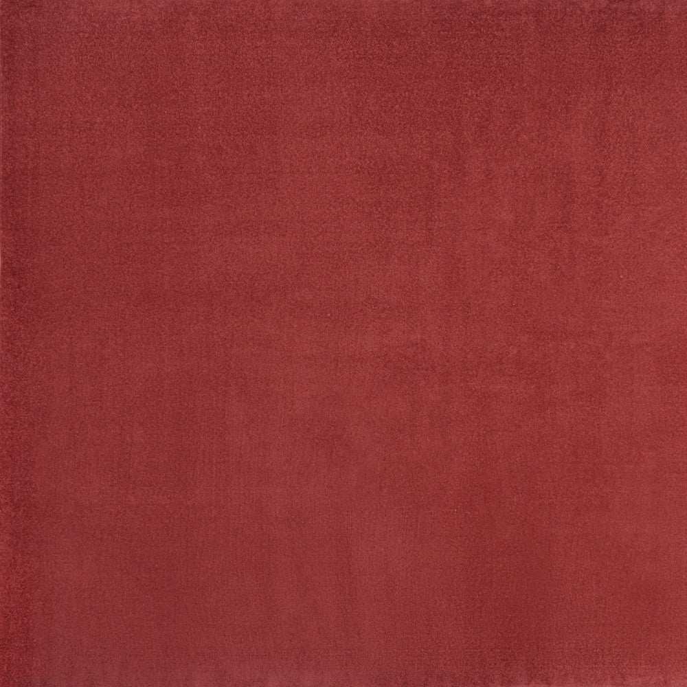 9' X 9' Brick Red Square Non Skid Indoor Outdoor Area Rug - Homeroots - Flyclothing LLC