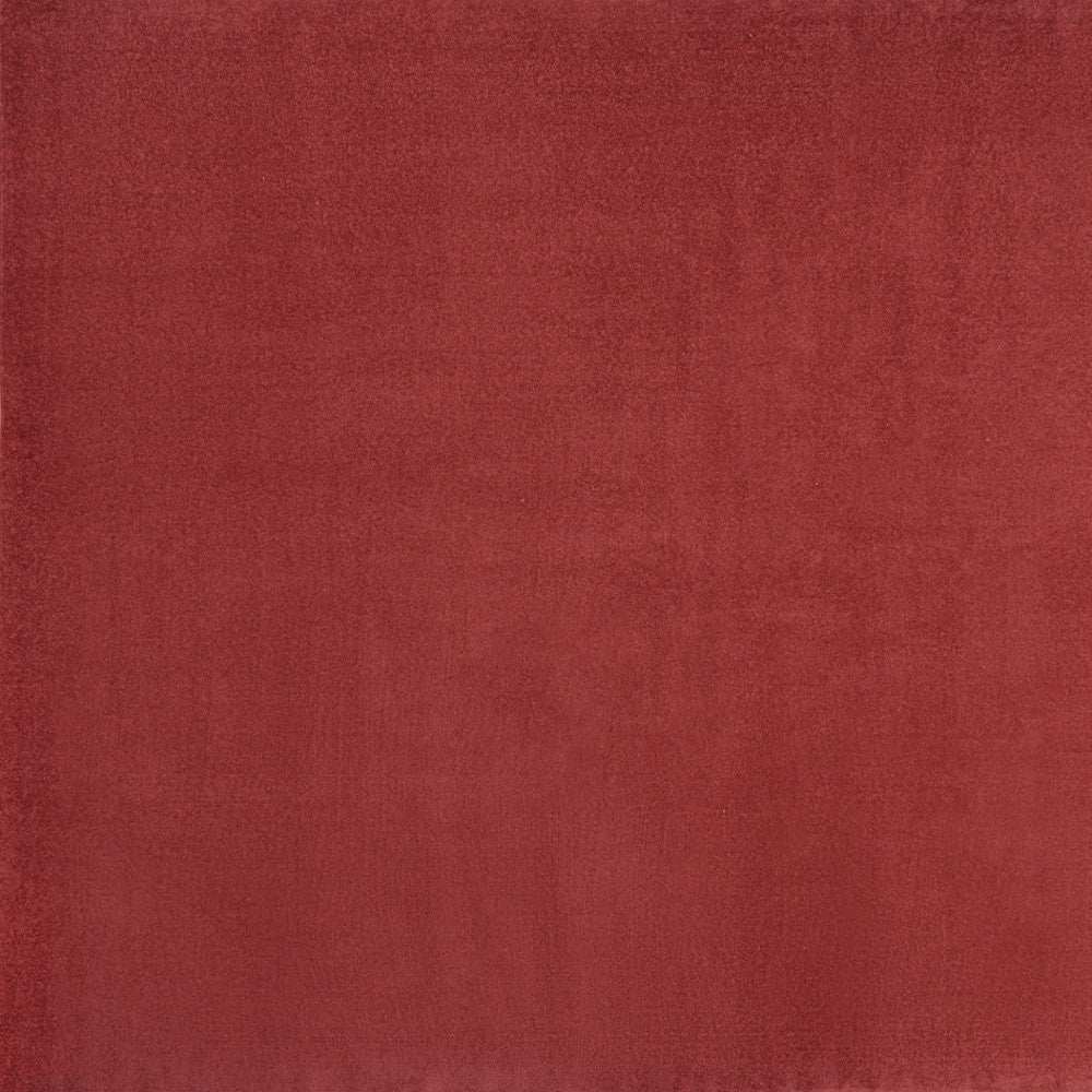 9' X 9' Brick Red Square Non Skid Indoor Outdoor Area Rug - Homeroots - Flyclothing LLC