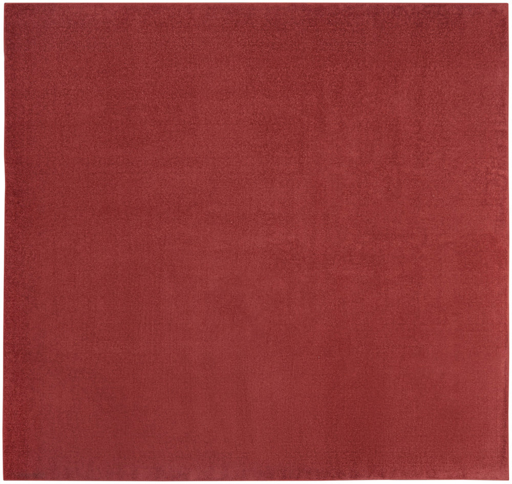 9' X 9' Brick Red Square Non Skid Indoor Outdoor Area Rug - Homeroots