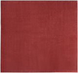 9' X 9' Brick Red Square Non Skid Indoor Outdoor Area Rug - Homeroots