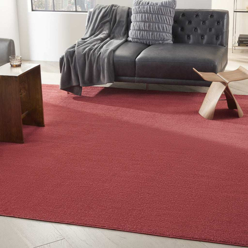 9' X 9' Brick Red Square Non Skid Indoor Outdoor Area Rug - Homeroots - Flyclothing LLC