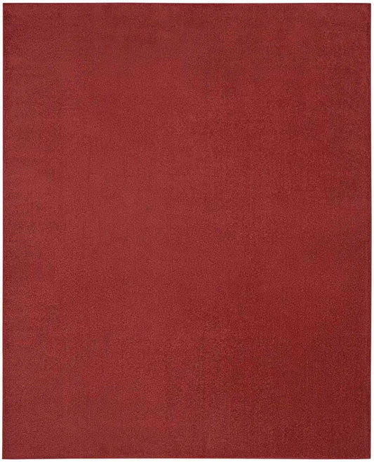 9' X 12' Brick Red Stain Resistant Indoor Outdoor Area Rug - Homeroots - Flyclothing LLC