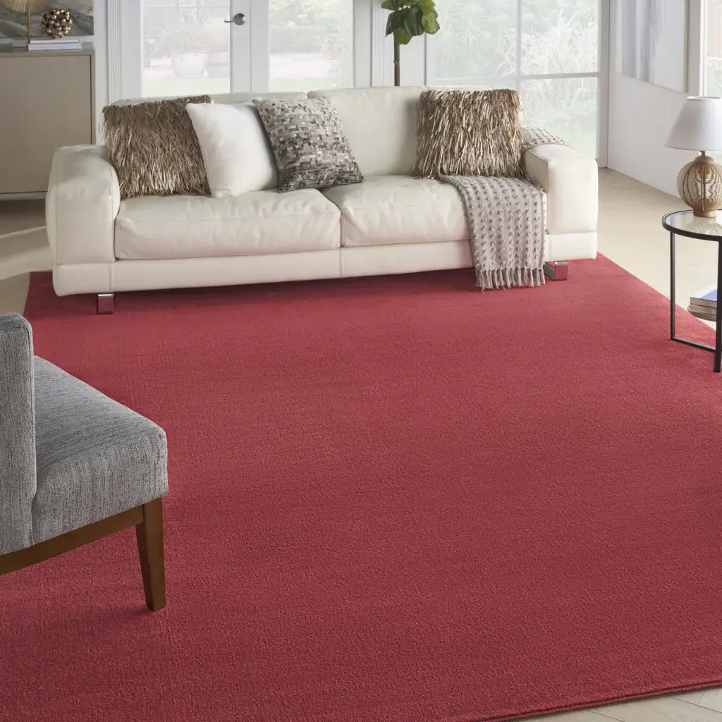 9' X 12' Brick Red Stain Resistant Indoor Outdoor Area Rug - Homeroots - Flyclothing LLC