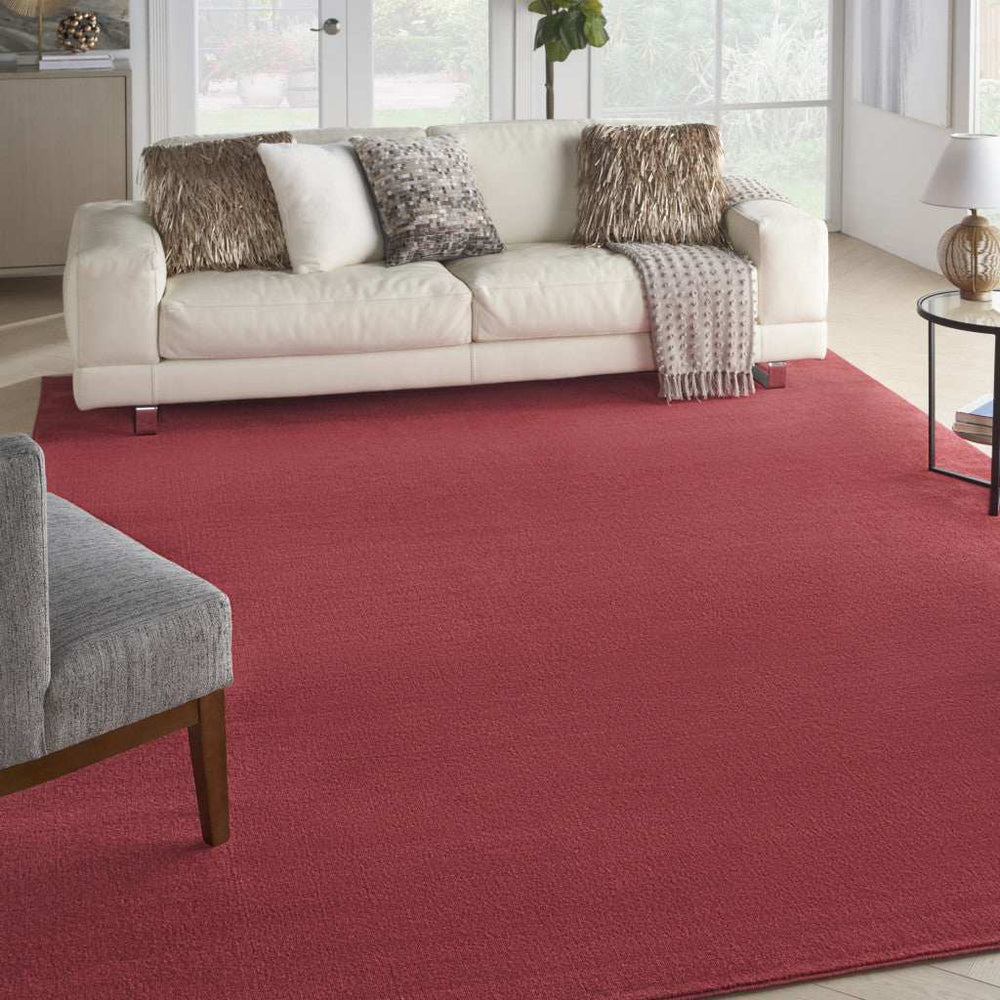 9' X 12' Brick Red Stain Resistant Indoor Outdoor Area Rug - Homeroots - Flyclothing LLC
