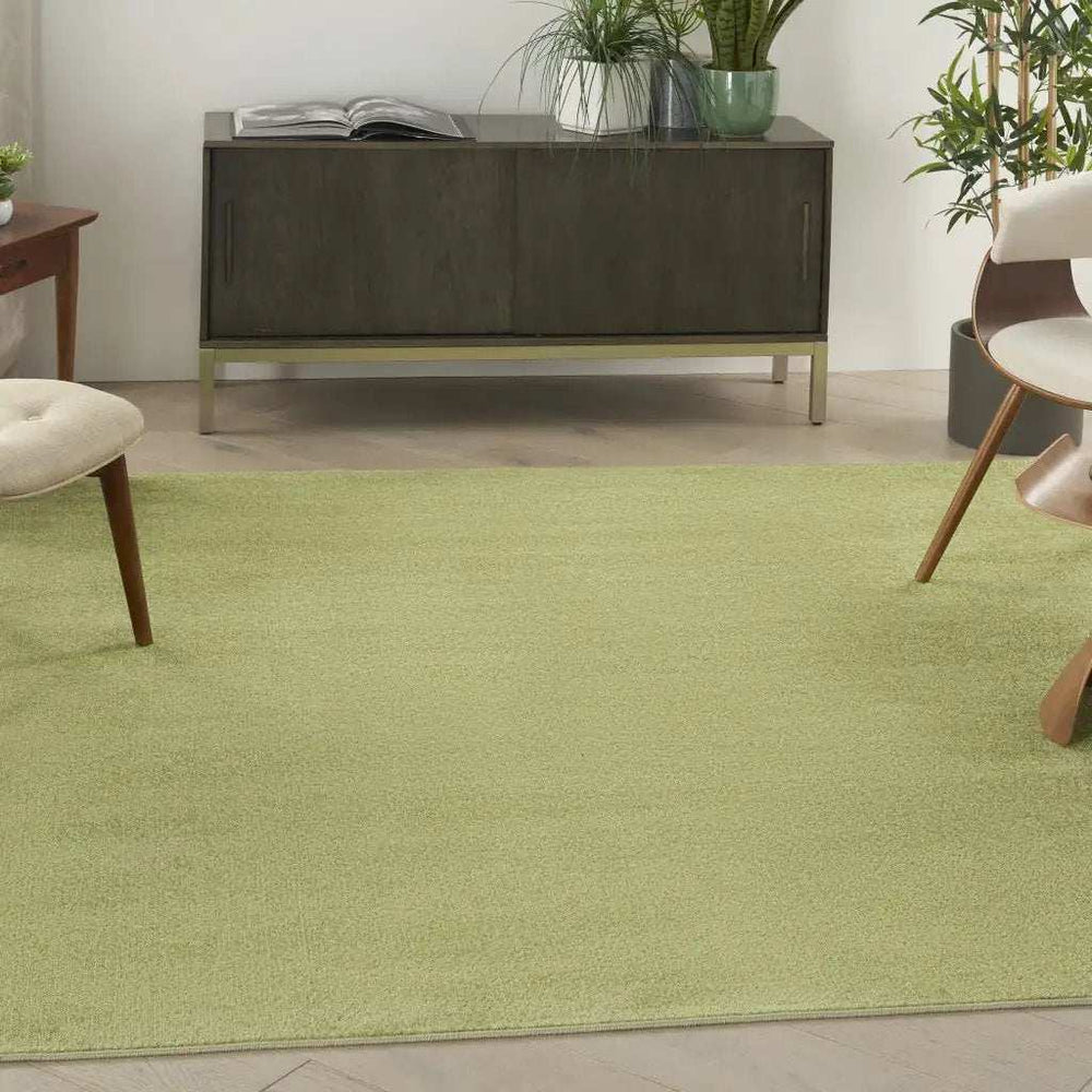 7' X 7' Green Square Non Skid Indoor Outdoor Area Rug - Homeroots - Flyclothing LLC