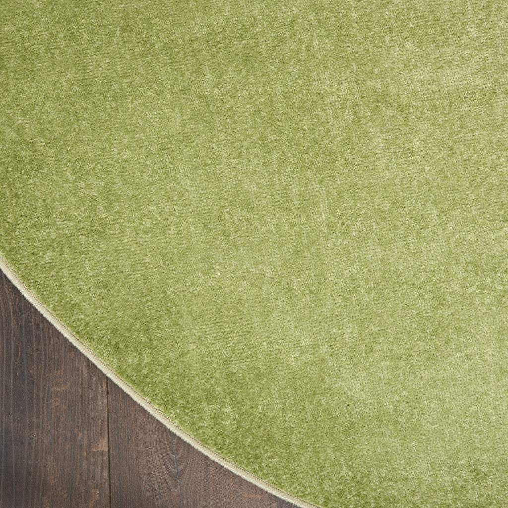 8' X 8' Green Round Non Skid Indoor Outdoor Area Rug - Homeroots - Flyclothing LLC
