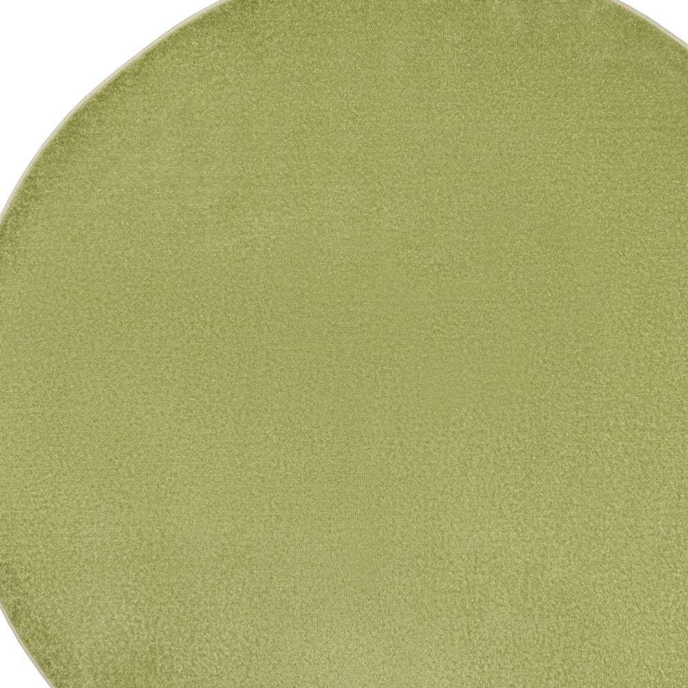 8' X 8' Green Round Non Skid Indoor Outdoor Area Rug - Homeroots - Flyclothing LLC