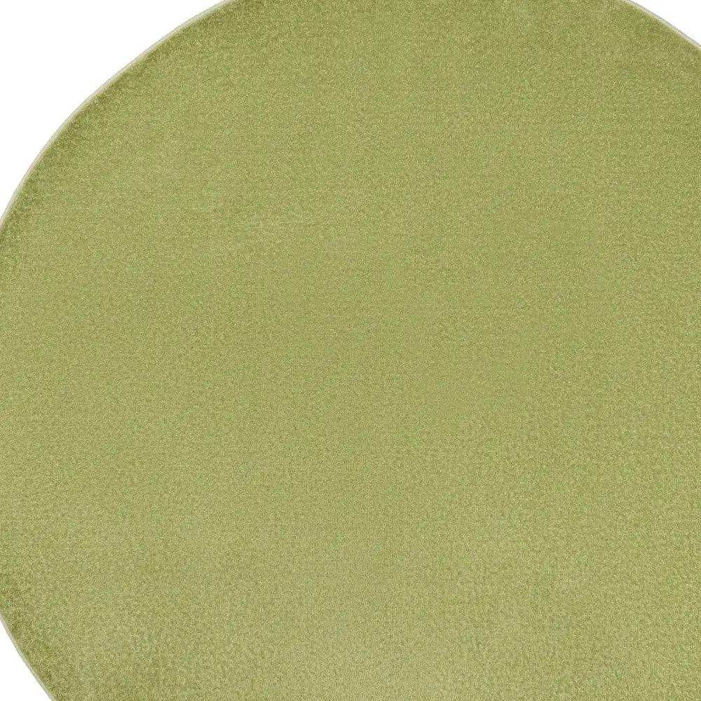 8' X 8' Green Round Non Skid Indoor Outdoor Area Rug - Homeroots - Flyclothing LLC