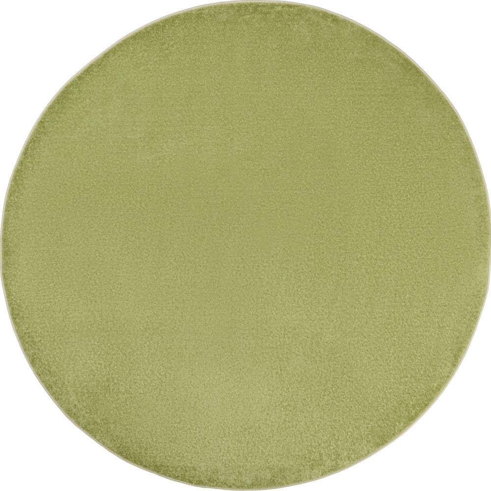 8' X 8' Green Round Non Skid Indoor Outdoor Area Rug - Homeroots - Flyclothing LLC