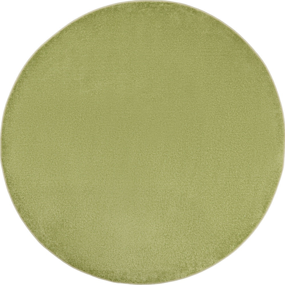 8' X 8' Green Round Non Skid Indoor Outdoor Area Rug - Homeroots