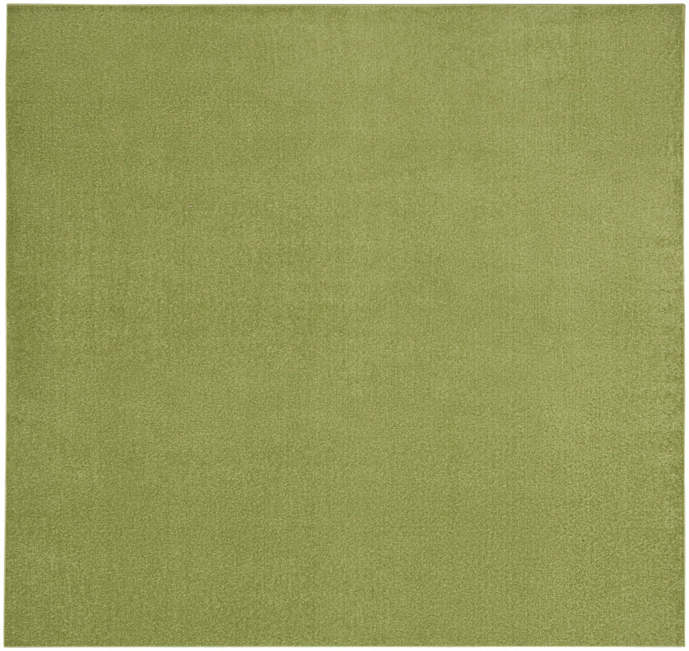 9' X 9' Green Square Non Skid Indoor Outdoor Area Rug - Homeroots