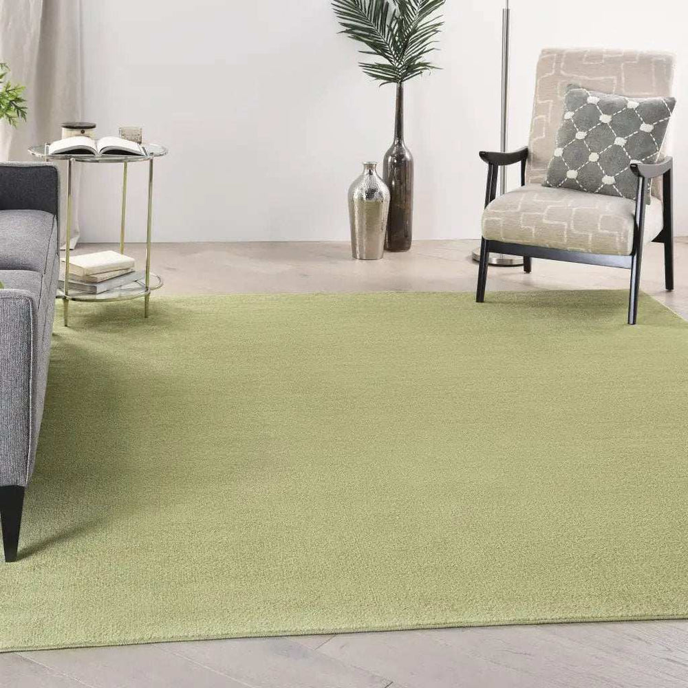 9' X 9' Green Square Non Skid Indoor Outdoor Area Rug - Homeroots - Flyclothing LLC