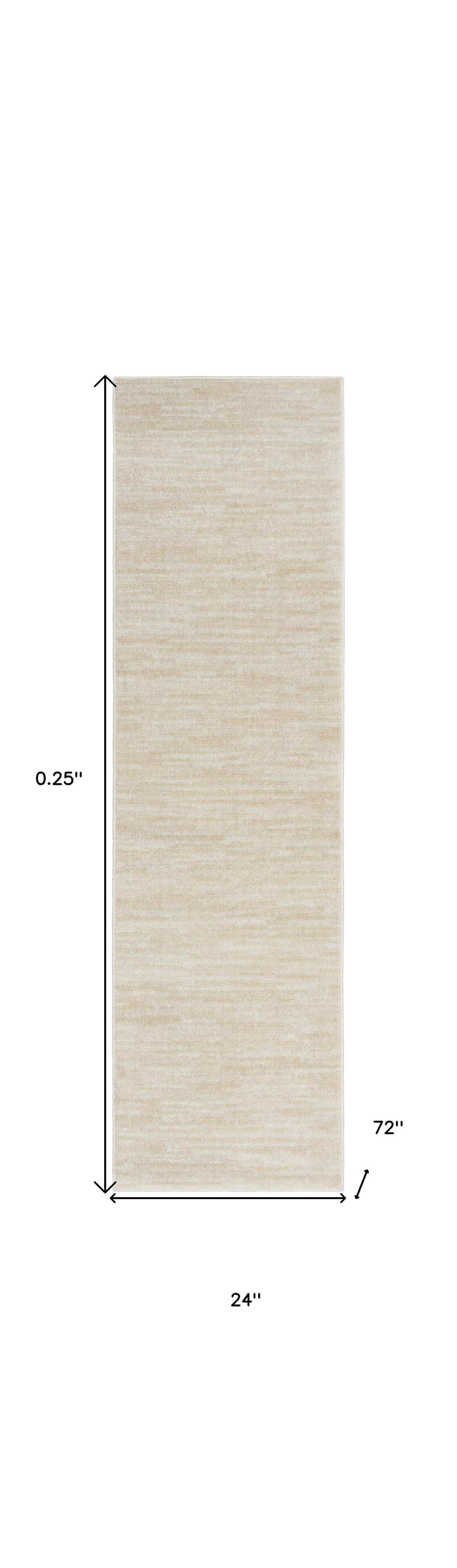 2' X 6' Ivory And Beige Non Skid Indoor Outdoor Runner Rug - Homeroots - Flyclothing LLC