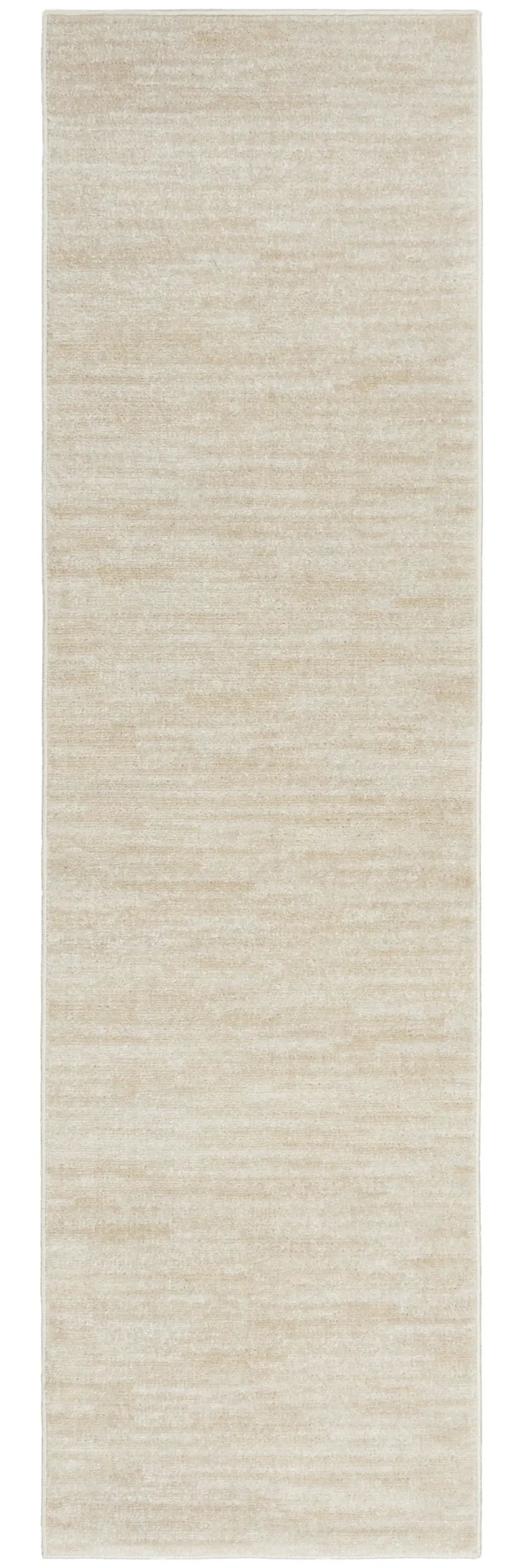 2' X 10' Ivory And Beige Non Skid Indoor Outdoor Runner Rug - Homeroots - Flyclothing LLC