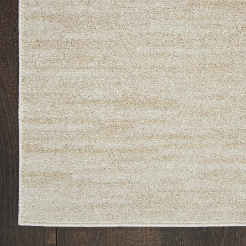 2' X 8' Ivory And Beige Non Skid Indoor Outdoor Runner Rug - Homeroots - Flyclothing LLC