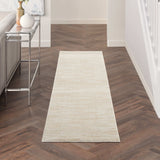 2' X 8' Ivory And Beige Non Skid Indoor Outdoor Runner Rug - Homeroots - Flyclothing LLC