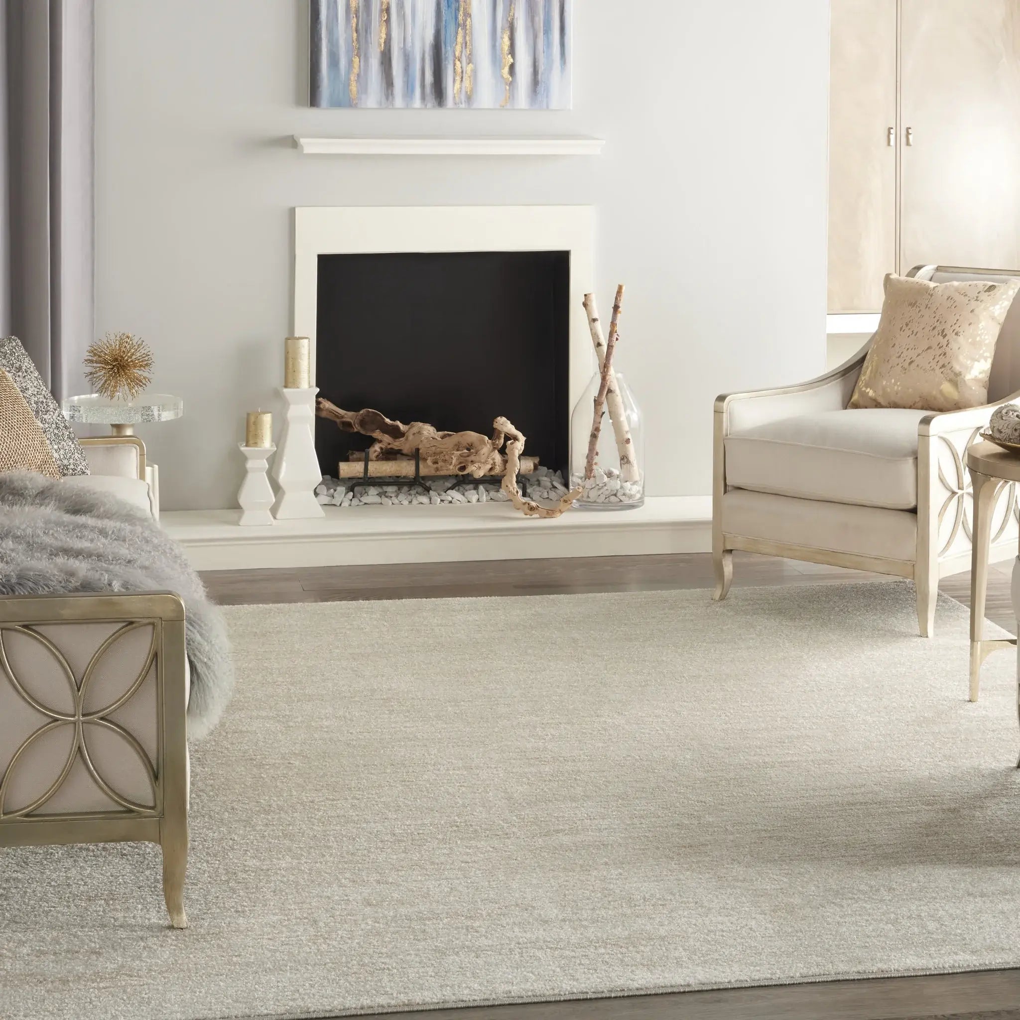 7' X 10' Ivory And Beige Non Skid Indoor Outdoor Area Rug - Homeroots - Flyclothing LLC