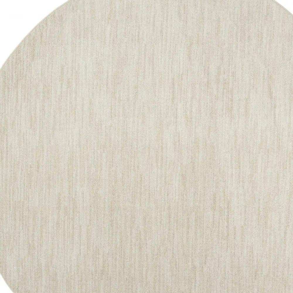8' X 8' Ivory And Beige Round Non Skid Indoor Outdoor Area Rug - Homeroots - Flyclothing LLC