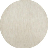 8' X 8' Ivory And Beige Round Non Skid Indoor Outdoor Area Rug - Homeroots