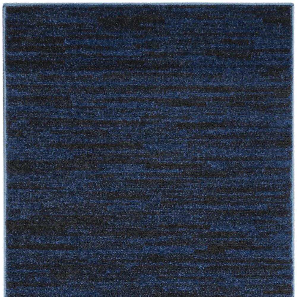 6' Midnight Blue Stain Resistant Indoor Outdoor Runner Rug - Homeroots - Flyclothing LLC