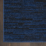 6' Midnight Blue Stain Resistant Indoor Outdoor Runner Rug - Homeroots - Flyclothing LLC
