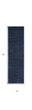8' Midnight Blue Indoor Outdoor Runner Rug - Homeroots - Flyclothing LLC