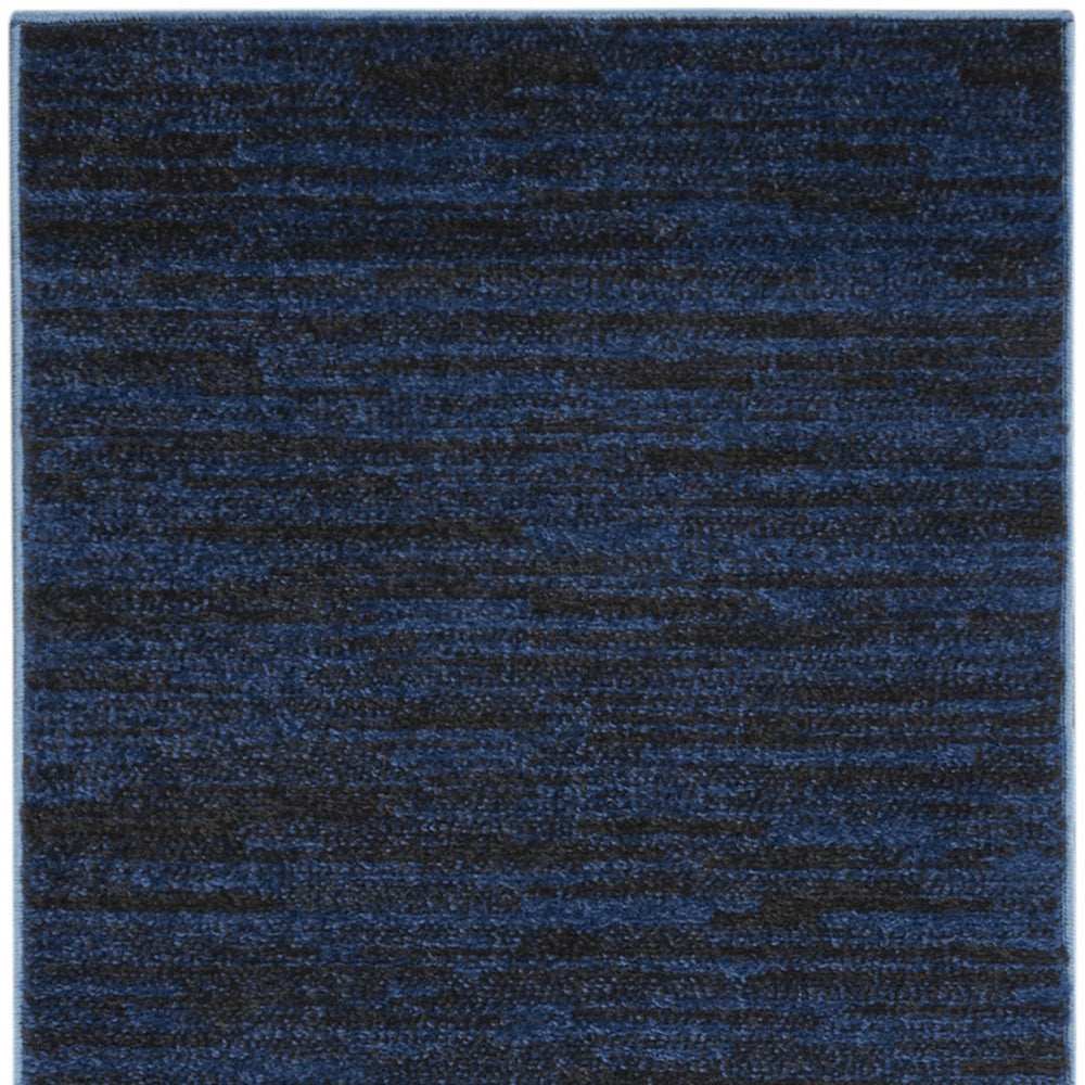 8' Midnight Blue Indoor Outdoor Runner Rug - Homeroots - Flyclothing LLC