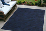 4' X 6' Midnight Blue Stain Resistant Indoor Outdoor Area Rug - Homeroots