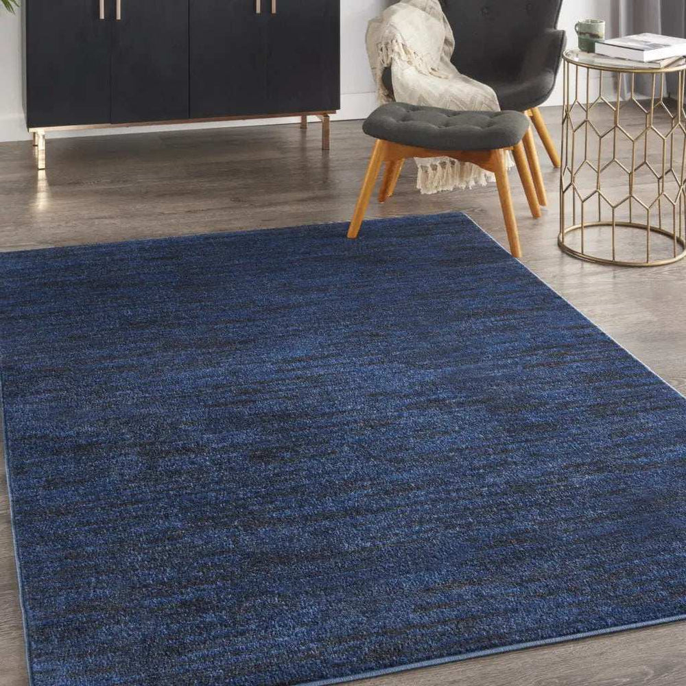 4' X 6' Midnight Blue Stain Resistant Indoor Outdoor Area Rug - Homeroots - Flyclothing LLC