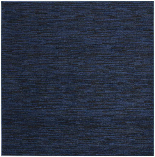 7' Midnight Blue Square Indoor Outdoor Area Rug - Homeroots - Flyclothing LLC