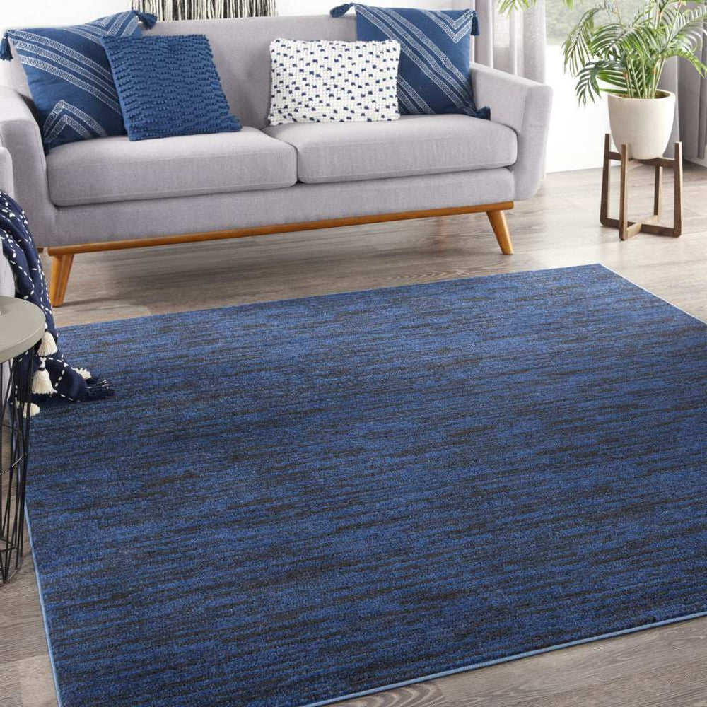 7' Midnight Blue Square Indoor Outdoor Area Rug - Homeroots - Flyclothing LLC