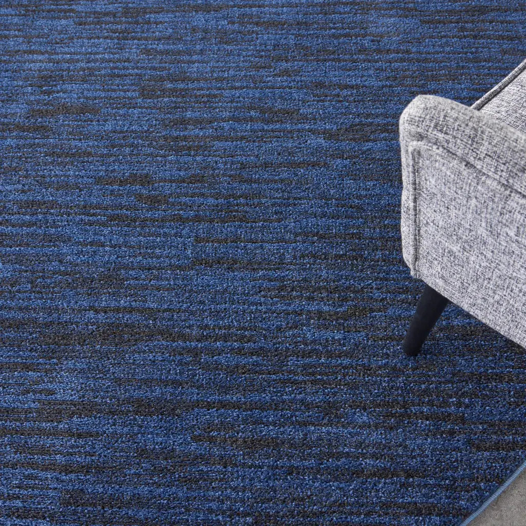 8' Midnight Blue Round Stain Resistant Indoor Outdoor Area Rug - Homeroots - Flyclothing LLC