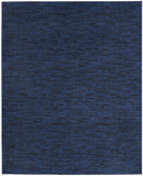 8' X 10' Midnight Blue Stain Resistant Indoor Outdoor Area Rug - Homeroots