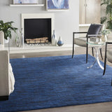 8' X 10' Midnight Blue Stain Resistant Indoor Outdoor Area Rug - Homeroots - Flyclothing LLC