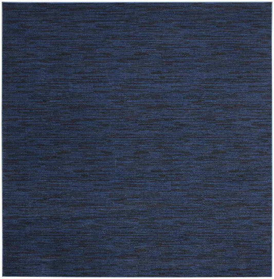 9' Midnight Blue Square Stain Resistant Indoor Outdoor Area Rug - Homeroots - Flyclothing LLC