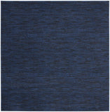 9' Midnight Blue Square Stain Resistant Indoor Outdoor Area Rug - Homeroots