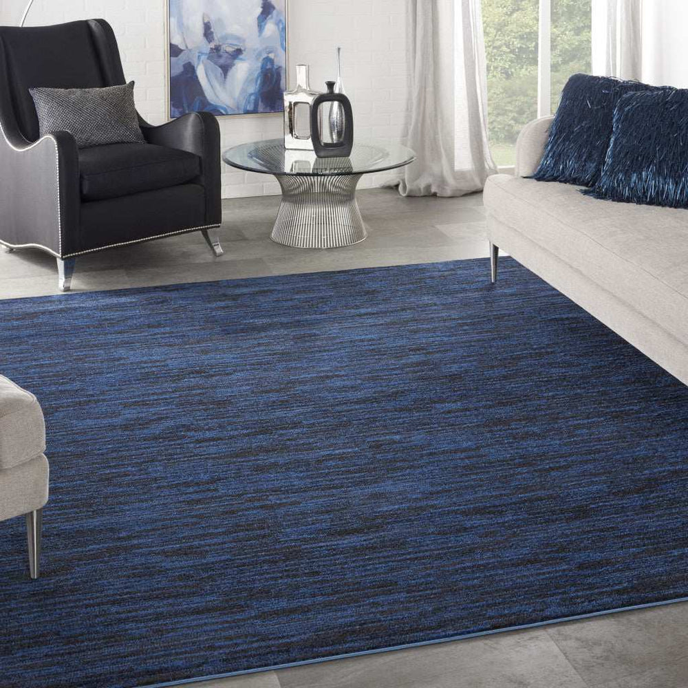 9' Midnight Blue Square Stain Resistant Indoor Outdoor Area Rug - Homeroots - Flyclothing LLC