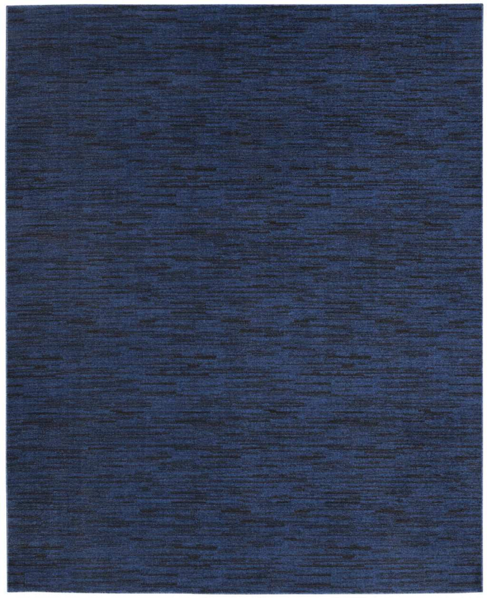9' X 12' Midnight Blue Stain Resistant Indoor Outdoor Area Rug - Homeroots - Flyclothing LLC
