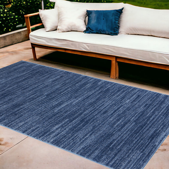 10' X 14' Blue Indoor Outdoor Area Rug - Homeroots
