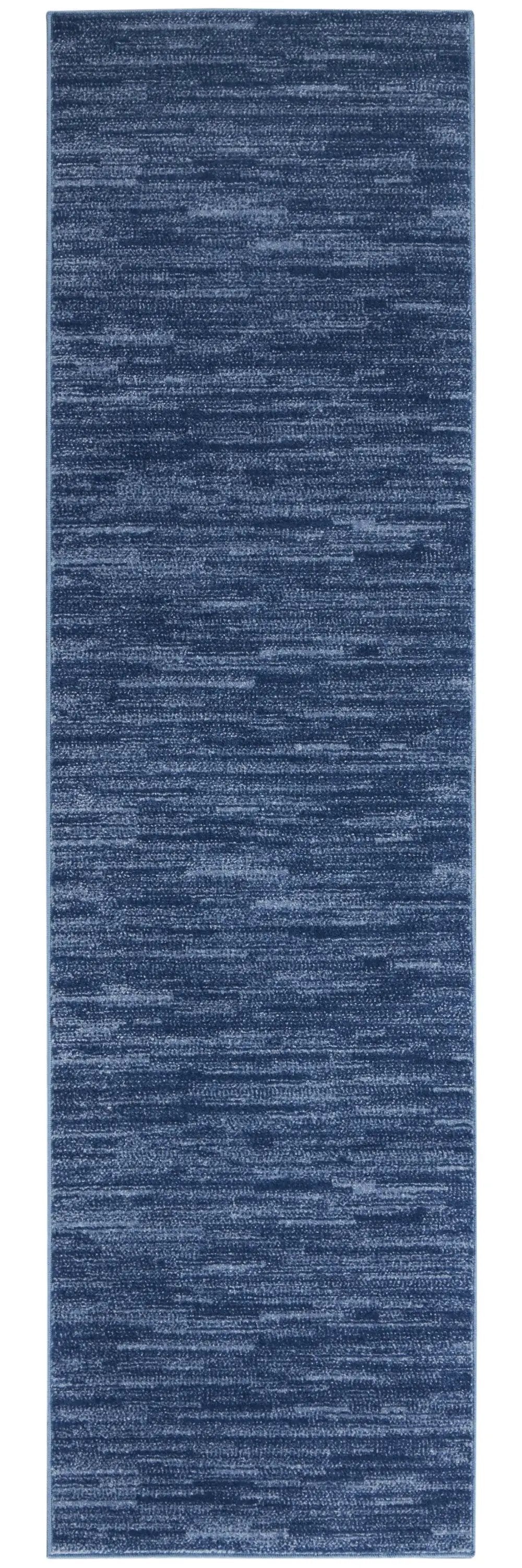6' Blue Non Skid Indoor Outdoor Runner Rug - Homeroots