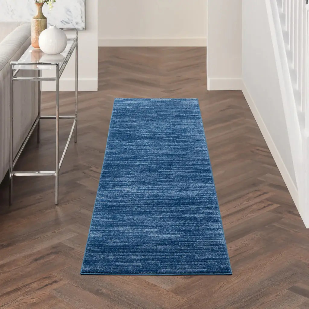 6' Blue Non Skid Indoor Outdoor Runner Rug - Homeroots - Flyclothing LLC