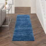6' Blue Non Skid Indoor Outdoor Runner Rug - Homeroots - Flyclothing LLC
