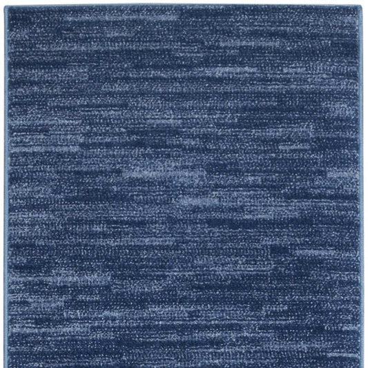 8' Blue Non Skid Indoor Outdoor Runner Rug - Homeroots - Flyclothing LLC