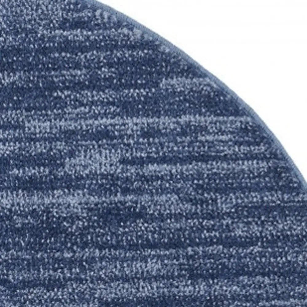 4' Blue Round Non Skid Indoor Outdoor Area Rug - Homeroots - Flyclothing LLC