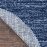 4' Blue Round Non Skid Indoor Outdoor Area Rug - Homeroots - Flyclothing LLC