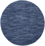 4' Blue Round Non Skid Indoor Outdoor Area Rug - Homeroots