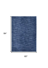 5' X 7' Blue Non Skid Indoor Outdoor Area Rug - Homeroots - Flyclothing LLC
