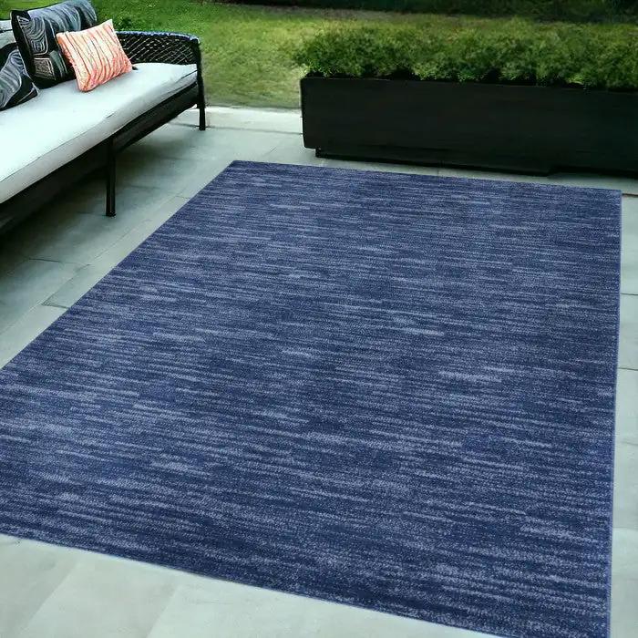 5' X 7' Blue Non Skid Indoor Outdoor Area Rug - Homeroots