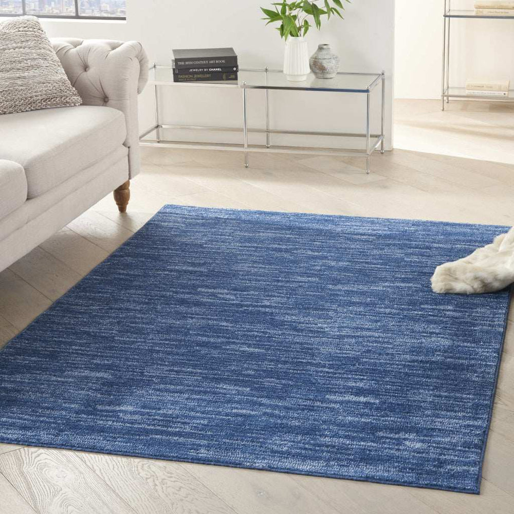 5' X 7' Blue Non Skid Indoor Outdoor Area Rug - Homeroots - Flyclothing LLC