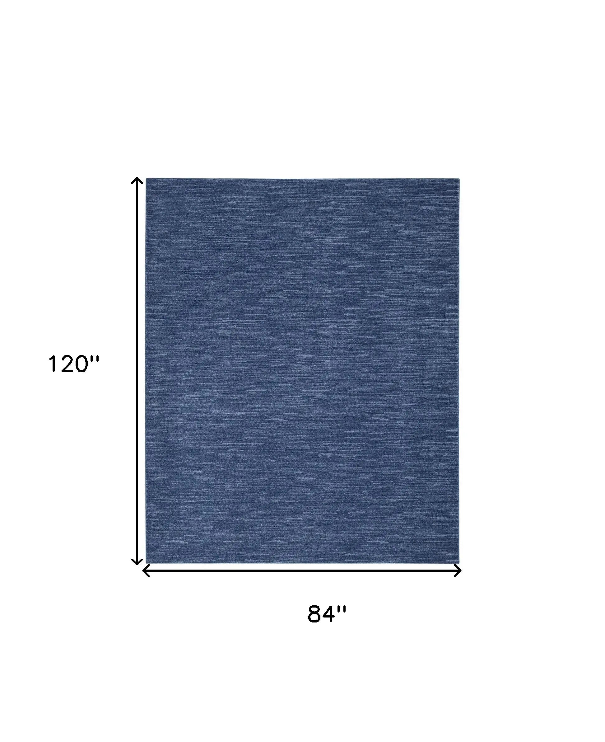 7' X 10' Blue Non Skid Indoor Outdoor Area Rug - Homeroots - Flyclothing LLC